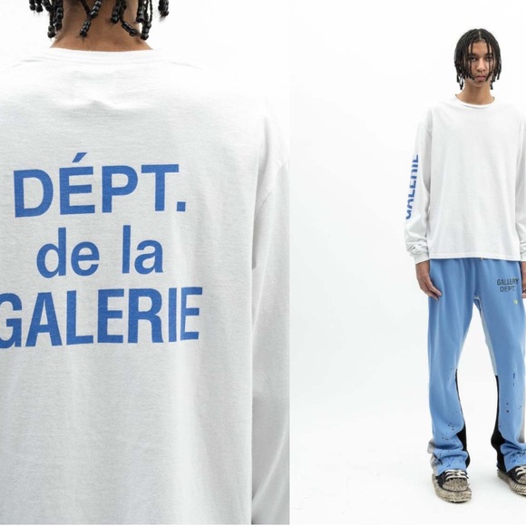 Gallery Dept Grey French Collector Logo Long Sleeve T-Shirt New